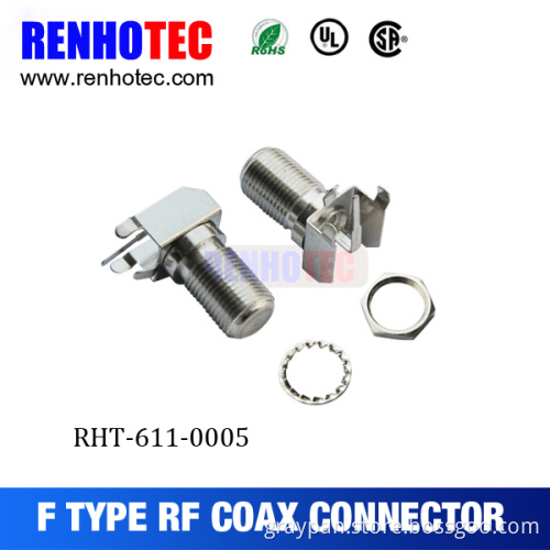 right angle compression rg59 F connector
